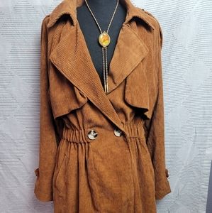 Corduroy trenchcoat